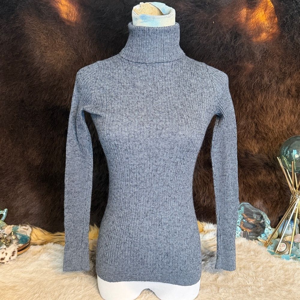 Stile Benetton Soft dark gray Turtleneck Sweater S (6028)